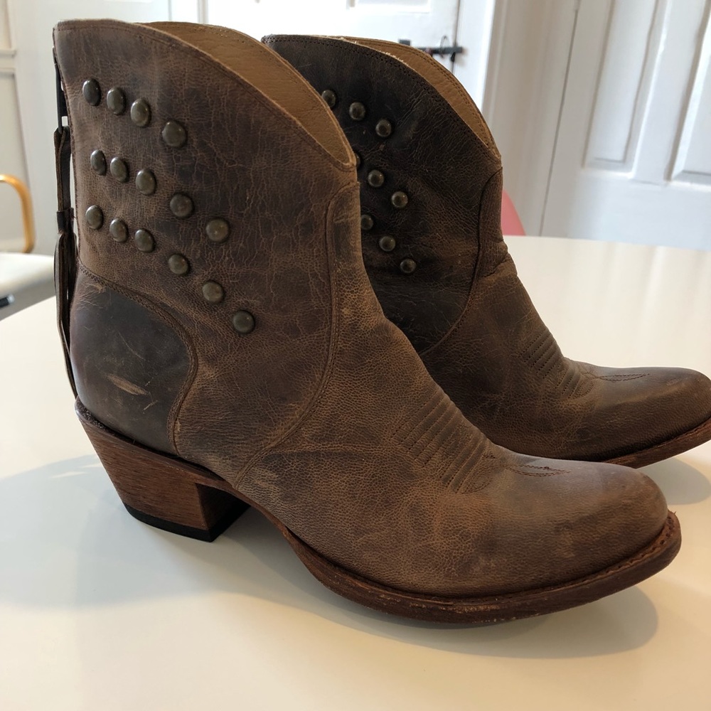 Studded Fringe Booties